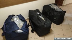 Kielecka policja udaremniła przemyt 60 kg marihuany, wartej ponad 3 miliony złotych. Marihuana była ukryta w trzech torba w dostawczym mercedesie.