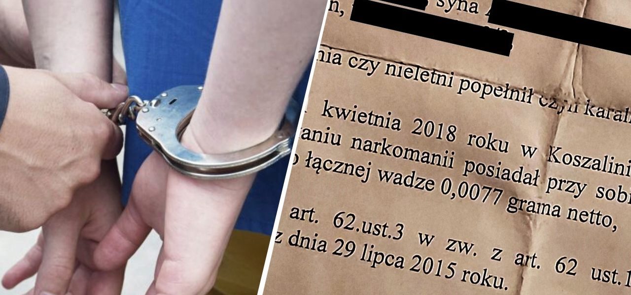 Nastolatek z Koszalina został zatrzymany za 0,0077 grama marihuany.