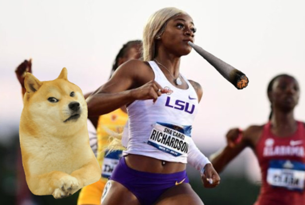 Amerykańska sportsmenka pali zioło